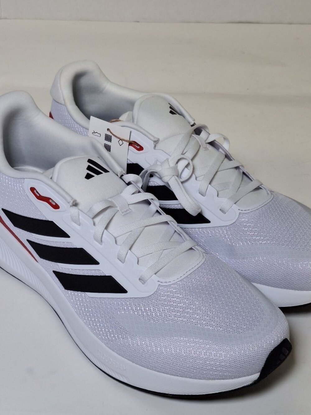Adidas Runfalcon 5 Men's Cloudfoam Running Shoes White/Black/Scarlet Size 12